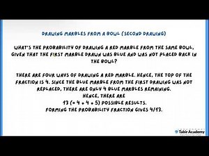 Probability & Statistics: Probability of Drawing Marbles From A Bowl