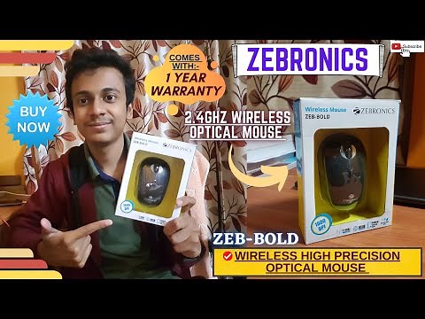 Zebronics Zeb-Bold Wireless High Precision Optical Mouse Unboxing & Review! | Best Wireless Mouse? 🔥