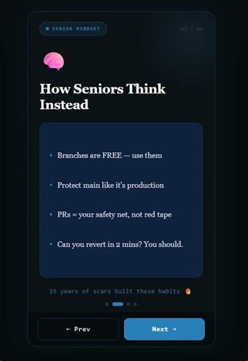 Stop Pushing to Main. A 25-Year Veteran Explains Why Junior Devs Break Production Every Single Time