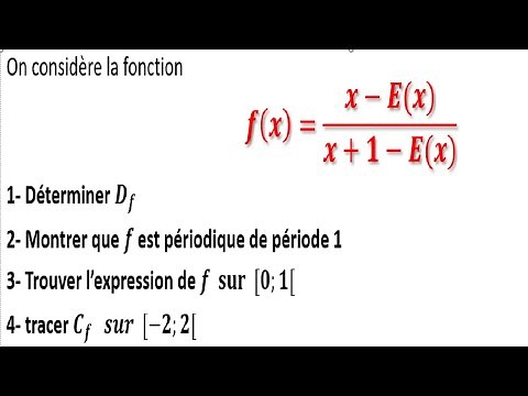 Exercice sur les fonctions (partie entière - et graphe d'une fonction périodique) Sc maths