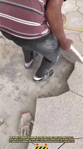 Professional Process to Install Natural Stones for Seamless Outdoor Flooring #dailywork