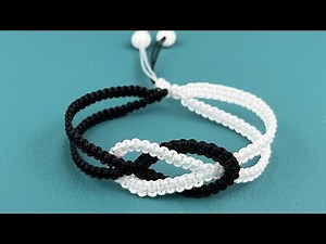 How to make white and black bracelet | Easy and simple bracelet tutorial【A31】