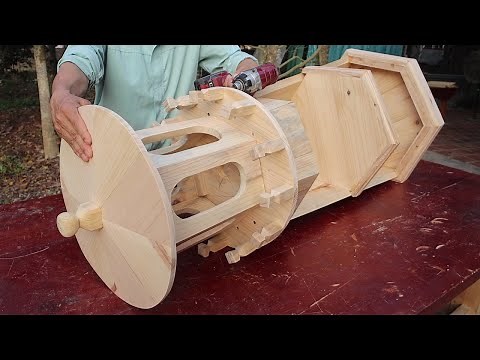 Extremely Creative Woodworking Ideas // Lighthouse Design That Combines Useful & Unique Shelving