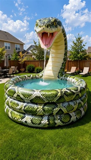 Giant Inflatable Snake Pool | Amazing Backyard Inflatable Pool Ideas for Summer
