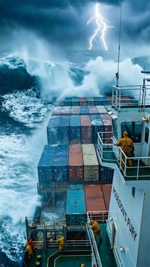 North Sea Storm Hits Container Ship 😱 Would you Survive this? 🌊