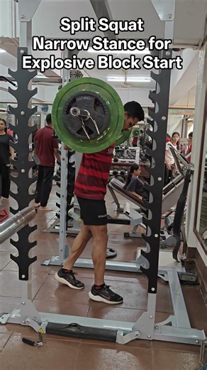 Split Squat for Explosive Block Start #sprinter #strengthtraining #athletics #splitsquats #split