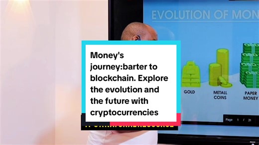 Money's journey: from barter to banking, and now to blockchain. Explore the evolution and embrace the future with crypto currencies. #MoneyTalks #CryptoRevolution #growthmindset #cryptobullrun #cryptocurrencies