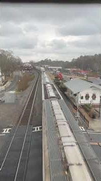 Downtown Acworth - CSX Train view from overhead