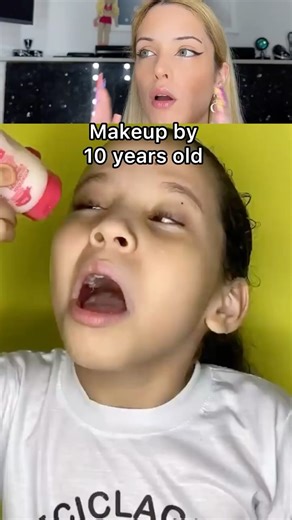 Make-up tutorial by 10 years old 🫶yes or not? #makeup #tutorial #makeuptutorial #girls #cute