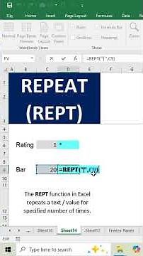 REPT Function in Excel | Excel Tamil