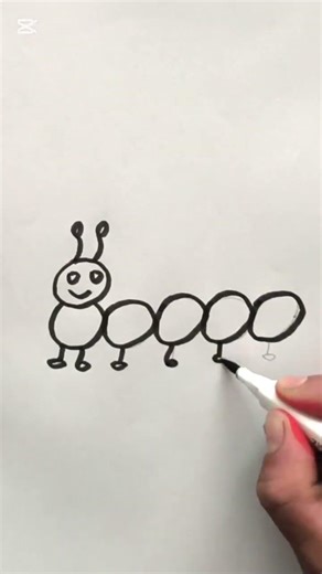 How to draw a cute🐛 rainbow caterpillar Learn the easy way.#art #diy #color