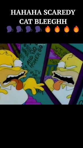 HAHAHA SCAREDY CAT #simpsons #captainunderpantsmovie #meme #funny #fyp #viral #tiktok #thehypnoring #goofy