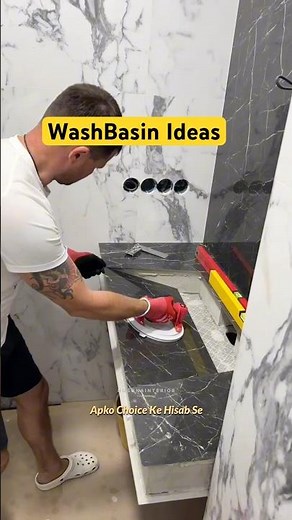 Marble Basin Installation That Looks Expensive #homedecor #diy #interiordesign