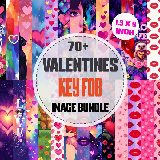 Valentines Key Fob Wristlet Sublimation Design 1.5 X 9 Inch, Key Fob Designs,instant Download, Commercial Use Png - Etsy