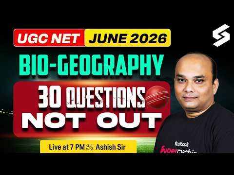 UGC NET Geography Online Classes | Bio-Geography UGC NET Questions | UGC NET Geography By Ashish Sir