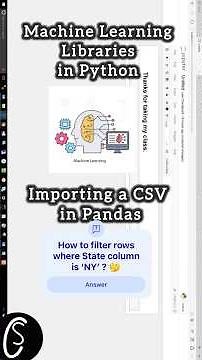 Importing a CSV in Pandas | Machine Learning Libraries in Python