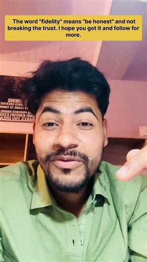 Fidelity meaning explained in easy words. #englishspeaking #vocabulary