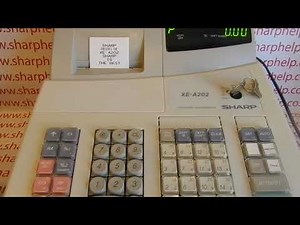 Tax Vat Rate Cash Register Programming Sharp XE-A202 / XEA202 / XE-A301 / XEA301 / XE-A212 / XEA212