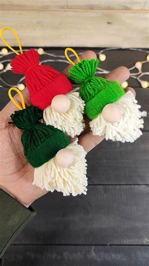 Cute Christmas Gnomes with Tape Roll and Wool 🎄