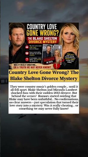 The Blake Shelton Divorce Mystery #BlakeShelton #MirandaLambert #viral #usa #trending #shorts