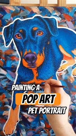 Painting A PAW-p Art Pet Portrait🐶💥
