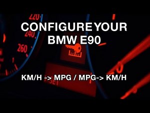 How to configure your bmw (KM/H to MPH, l/100km to MPG)