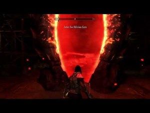 entering the Oblivion gates in skyrim