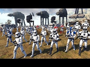 Immense FIRST ORDER ARMY Ground Assault! - Men of War: Star Wars Mod Battle Simulator