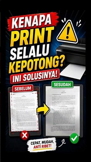 Kenapa Hasil Print Terpotong #shorts