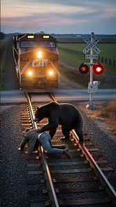 He fell onto the rails… then a bear became the unexpected hero!