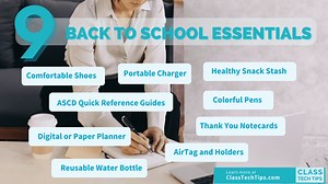 📚 What’s on your list of back-to-school essentials? 📝 Whether you’re a returning to the same role or starting a brand-new position, you may have a long to-do list as you get ready to begin the new school year. 🎒 This summer on the blog, I put together a list of back-to-school essentials for your consideration: https://classtechtips.com/2024/07/10/back-to-school-essentials/ 🔋 From portable chargers to comfortable shoes, these are items I use almost every day and think you’ll enjoy, too. 💬 Le