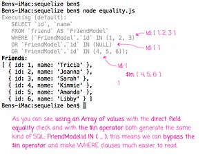 You Can Use Arrays In Field Equality Checks Within A Sequelize WHERE C