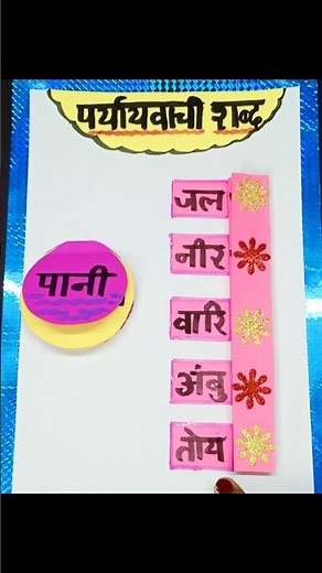 Hindi Tlm/ Paryayvachi shabd #tlm #shorts#ytshorts #trending #schoolactivity #tlmforprimaryschool