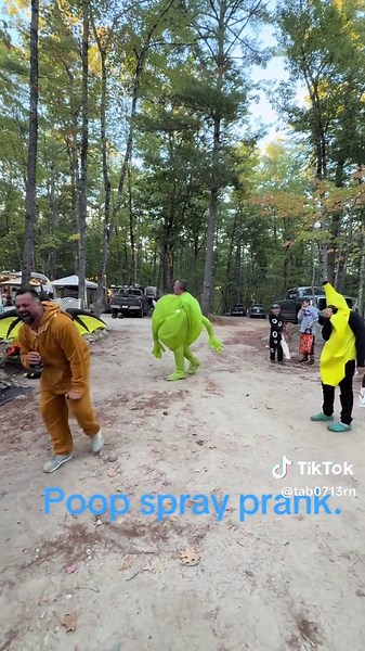 Fun Inflatable Prank Using Poop Spray