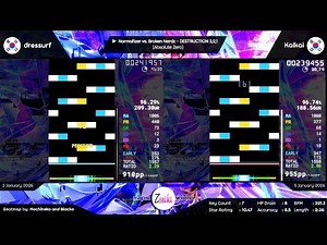 dressurf vs Kalkai | Normal1zer vs. Broken Nerdz - DESTRUCTION 3,2,1 [Absolute Zero] - osu! mania