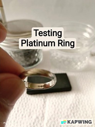 Testing PLATINUM Ring. Acid test confirmed. Result appeared. #Platinum #AcidTest #Jewelry