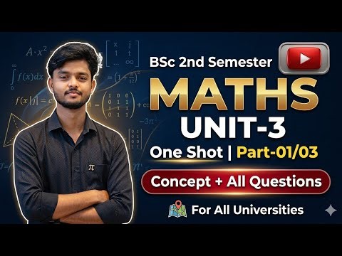 BSc 2nd Semester Maths | Unit-3 Differential Equation (Part-1) | Complete Theory + Basics