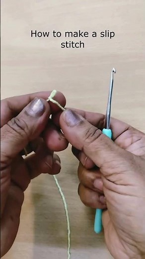 How to Make a Slip Stitch in Crochet | Easy Slip Stitch Tutorial for Beginners 🧶 #shorts