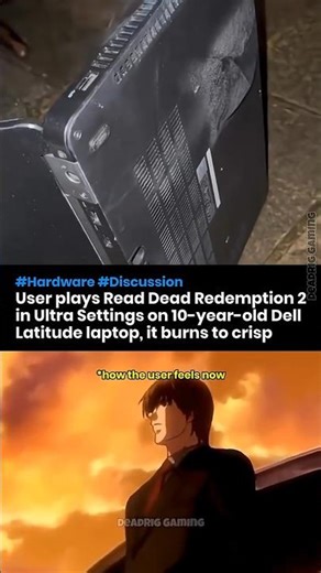 Dell laptop burns after user plays Read Dead Redemption 2 in Ultra Settings