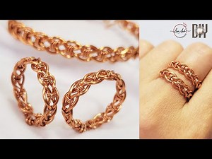 Making simple braided ring | couple, unisex jewelry from copper wire 1060