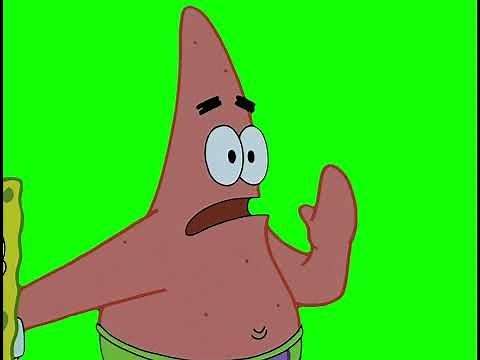 Patrick saying "LET'S LEAVE!" to SpongeBob SquarePants meme - Green Screen