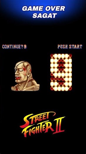 SAGAT / GAME OVER - STREET FIGHTER II #streetfighter #retrogaming