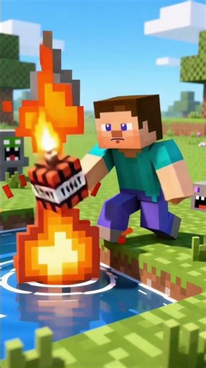 TNT Fail Gone Wrong! #funnyshorts #minecraft