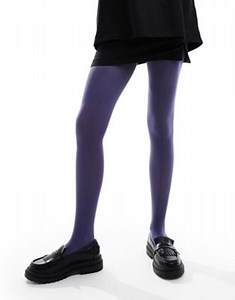 Pretty Polly 60 Denier coloured opaque tights in slate blue | ASOS