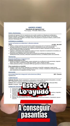 Cómo crear un CV efectivo para pasantías en Brasil
