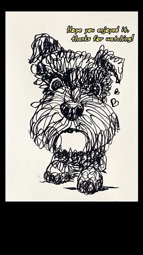 Quick & Easy Schnauzer Sketch!#drawing #illustrative #art #sketch