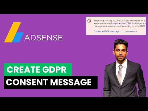 Create a GDPR Message: GDPR Consent Message in Adsense (2025)