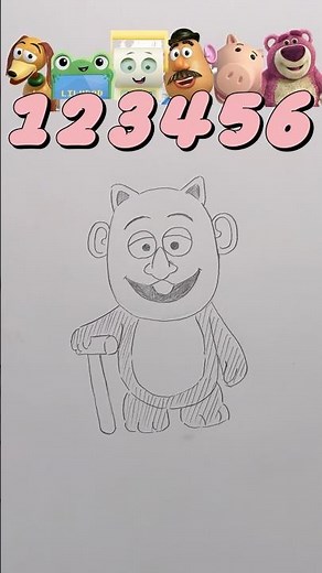 Drawing New Toy Story Character from Toy Story 5 !! 🤔🤔トイストーリーの新しいキャラを描いた!!! #toystory #shorts