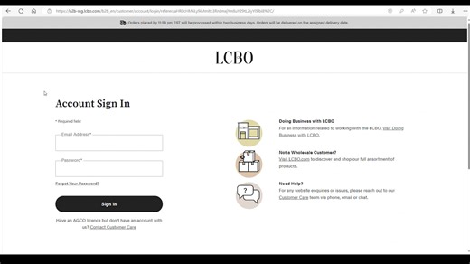 LCO B2B Ordering Website Demo