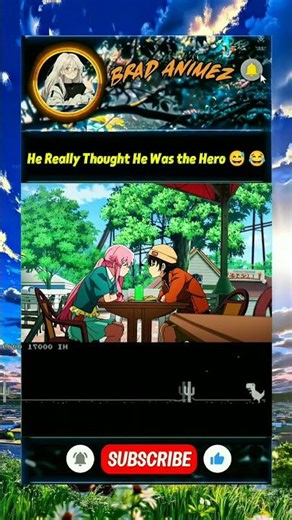 He Really Thought He Was the Hero 😅😂#anime #shorts #reels